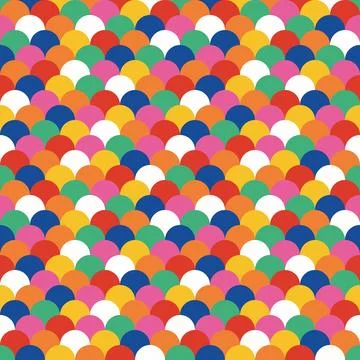 Abstract vector pattern design. Seamless pattern with colorful simple shapes. 스톡 일러스트