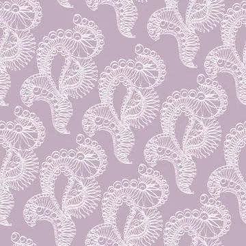 Abstract vector pattern with lace stylized objects Stock Illustration