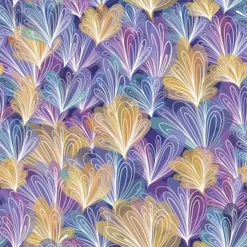 Abstract Vector Pattern with Loops Stock Illustration