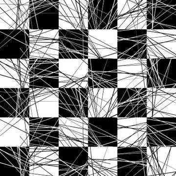 Abstract vector pattern with straight, random lines. 스톡 일러스트