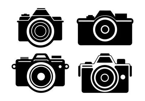 Abstract Vector Photography Camera Icon or Logo Design Template 스톡 일러스트