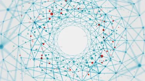 Abstract vector polygonal background with connected lines and dots forming a  스톡 일러스트