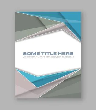 Abstract vector polygonal colorful flyer design template, brochure or corpora Stock Illustration