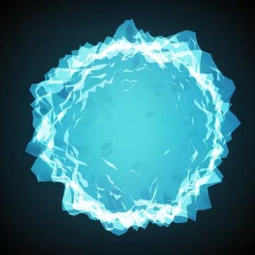 Abstract vector polygonal corrupted cyber sphere. Triangle spherical mesh bac Stock Illustration