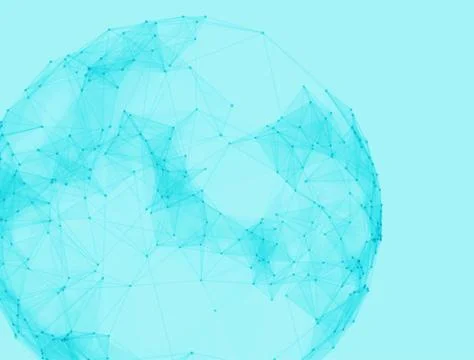 Abstract vector polygonal spheres. Futuristic technology low poly style. Elegant 스톡 일러스트