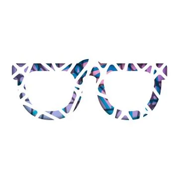 Abstract vector polygonal sunglasses. Abstract Modern Geometrical Design Ilustración de archivo