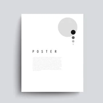 Abstract vector poster with black chaotic lines. Minimalist hand drawn placar Stock Illustration