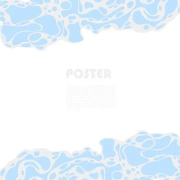 Abstract vector poster with black chaotic lines, ovals, circles. Neurography Stock Illustration