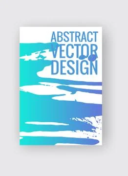 Abstract vector poster templates. Colorful threads composition. Illustrazione stock