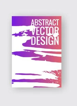 Abstract vector poster templates. Colorful threads composition. Illustrazione stock