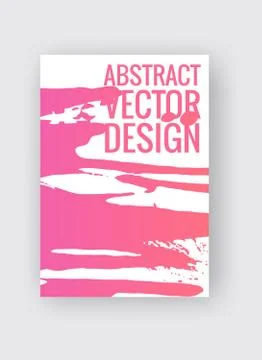 Abstract vector poster templates. Colorful threads composition. Illustrazione stock