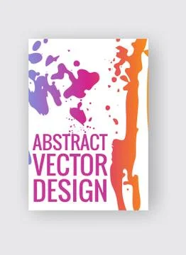 Abstract vector poster templates. Colorful threads composition. Illustrazione stock