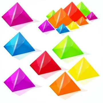 Abstract vector pyramids. Stock Illustration