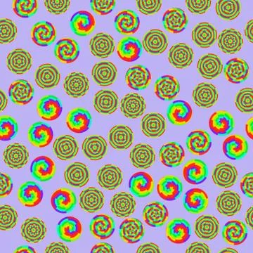 Abstract vector rainbow colored circles seamless pattern 스톡 일러스트