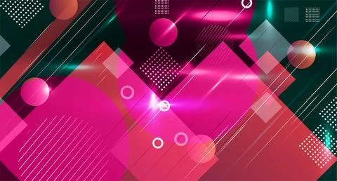 Abstract vector  red background with geometric shapes element. Can be use f.. Stock Photos