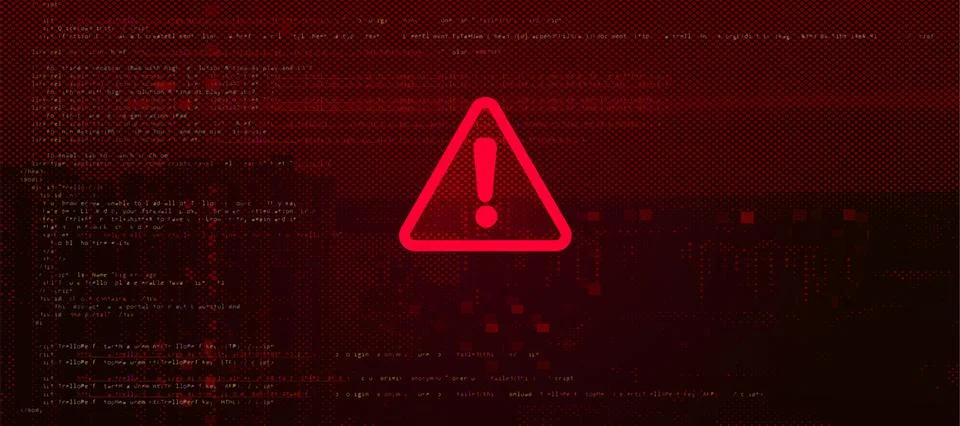 Abstract Vector Red Background. Malware, or Hack Attack Concept Stock Illustration