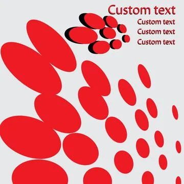 Abstract vector red circles background Stock Illustration