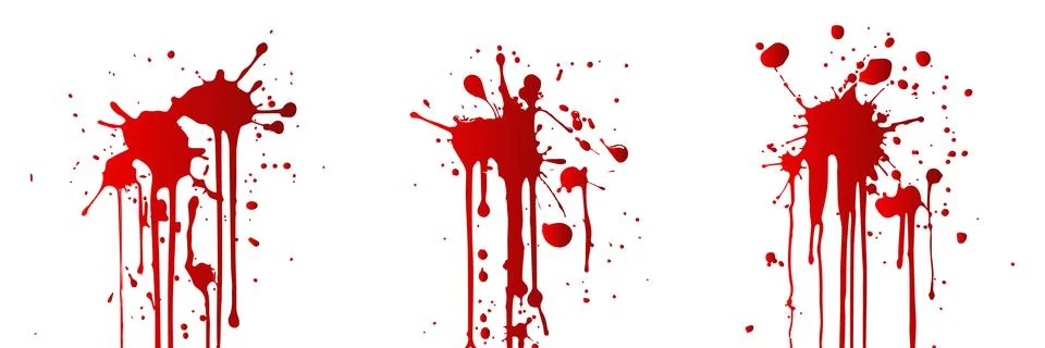 Abstract Vector Red Color Splashes Icons Pack Design Template Stock Illustration