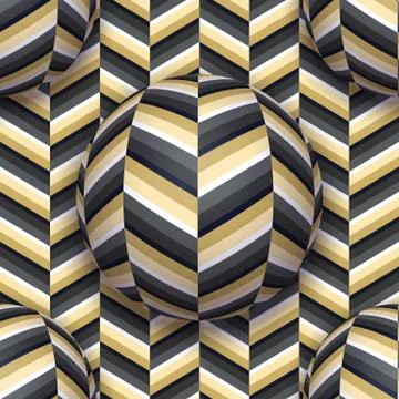 Abstract vector repeatable pattern with optical illusion of movement. Stock Illustration