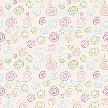 Abstract vector retro pattern - color swirls Stock Illustration