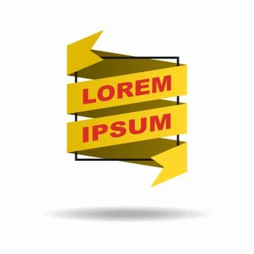 Abstract vector ribbon frame with place for message sign. Illustrazione stock