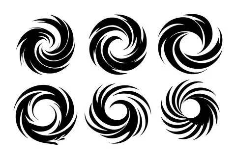 Abstract Vector Rough Circles Icons Design Template Stock Illustration