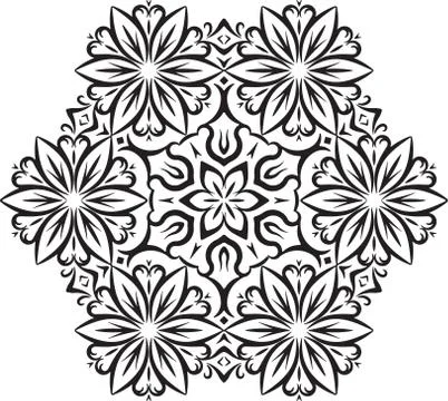 Abstract vector round lace design - mandala, decorative element Stock Illustration