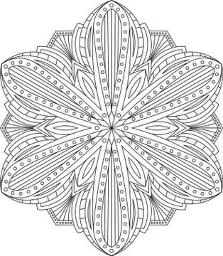 Abstract vector round lace design - mandala, decorative element Stock Illustration