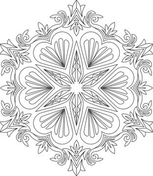 Abstract vector round lace design - mandala, decorative element Stock Illustration