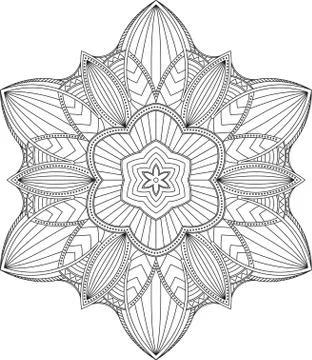 Abstract vector round lace design - mandala, decorative element Ilustración de archivo
