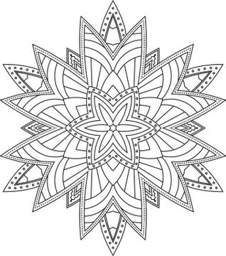 Abstract vector round lace design - mandala, decorative element Ilustración de archivo