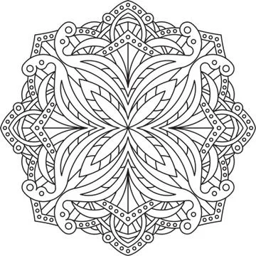 Abstract vector round lace design - mandala, decorative element 스톡 일러스트