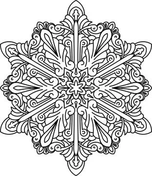 Abstract vector round lace design - mandala, decorative element 스톡 일러스트
