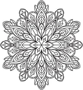Abstract vector round lace design - mandala, decorative element Stock Illustration