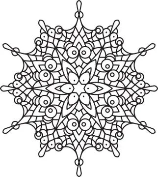 Abstract vector round lace design - mandala, decorative element Stock Illustration