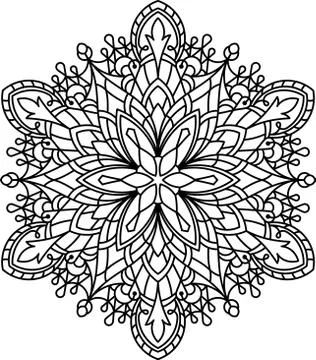 Abstract vector round lace design - mandala, decorative element Stock Illustration