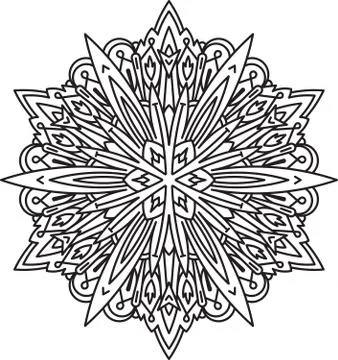 Abstract vector round lace design - mandala, decorative element Stock Illustration