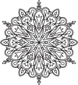 Abstract vector round lace design - mandala, decorative element Stock Illustration