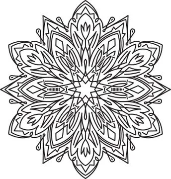 Abstract vector round lace design - mandala, decorative element Stock Illustration