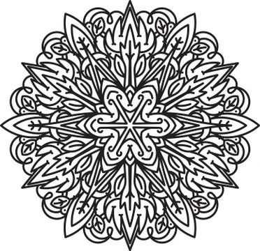 Abstract vector round lace design - mandala, decorative element Stock Illustration
