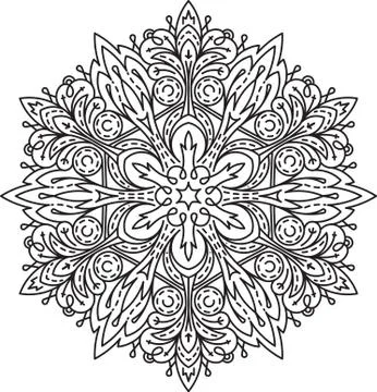 Abstract vector round lace design - mandala, decorative element Stock Illustration