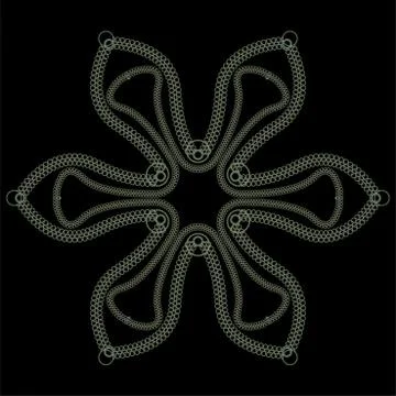 Abstract vector round lace design - mandala, decorative element with copy-spa Stock Illustration