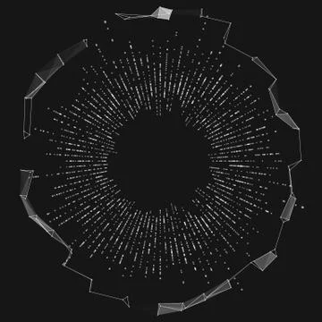 Abstract vector round point mesh background. Point array. Futuristic style ca 스톡 일러스트
