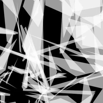 Abstract vector with scattered, angular edgy shapes. Stock Illustration