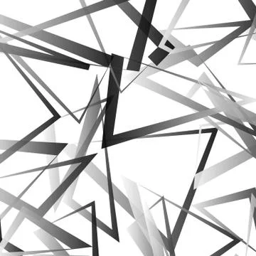 Abstract vector with scattered, angular edgy shapes. Stock Illustration