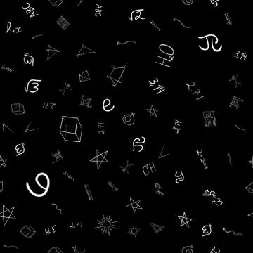 Abstract vector school doodles seamless pattern Stock Illustration