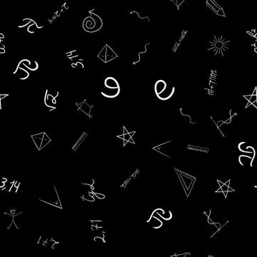 Abstract vector school doodles seamless pattern Stock Illustration