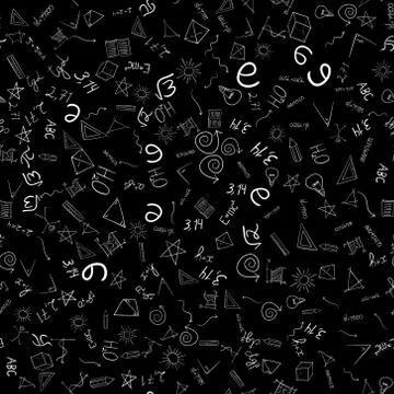 Abstract vector school doodles seamless pattern 스톡 일러스트