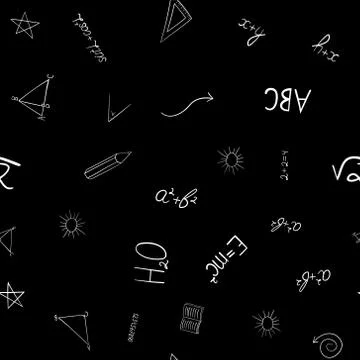 Abstract vector school doodles seamless pattern Stock Illustration
