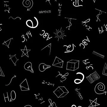 Abstract vector school doodles seamless pattern 스톡 일러스트